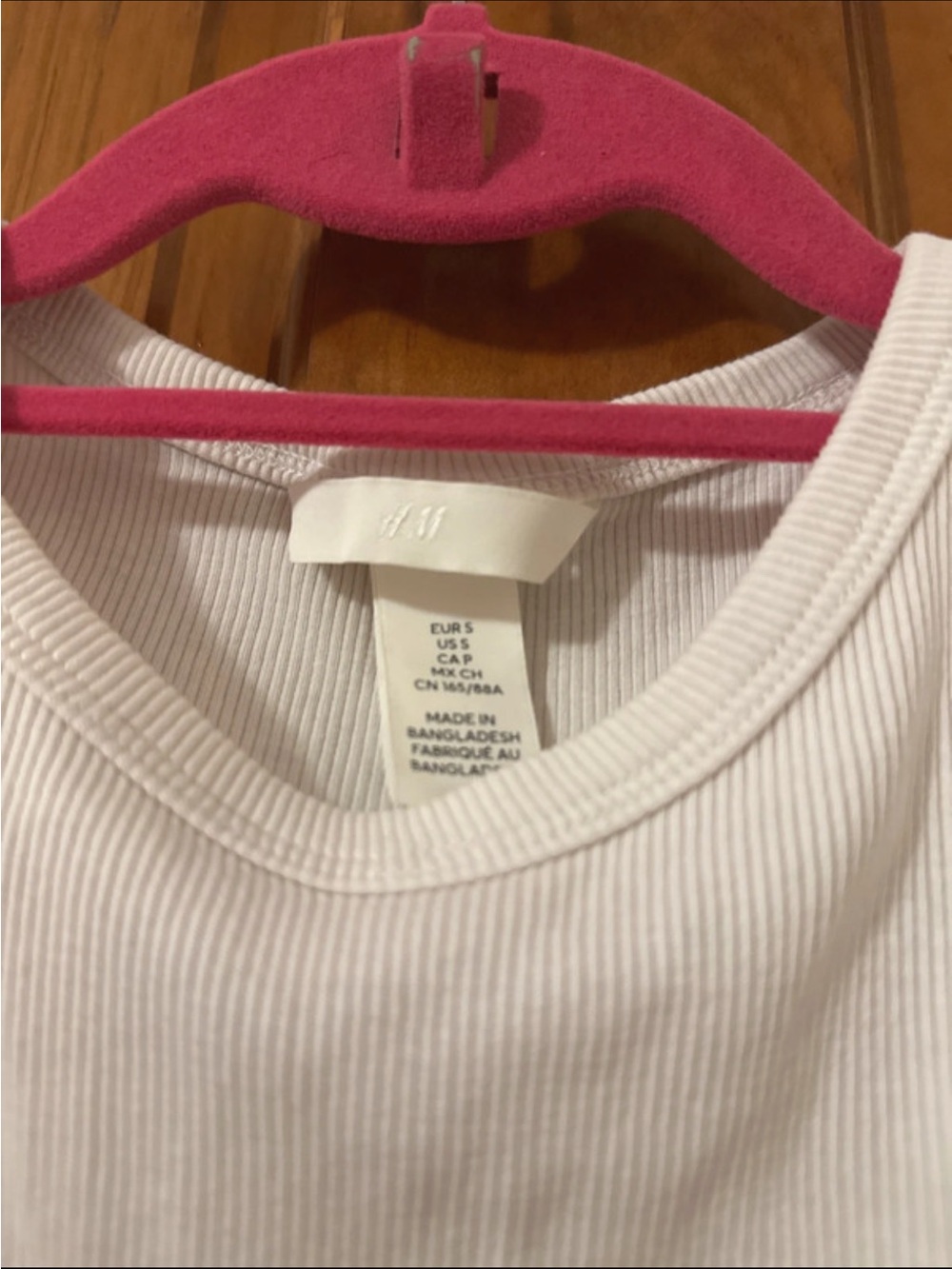 H&M White Ribbed Crop Tank Top - Picture 2 of 3